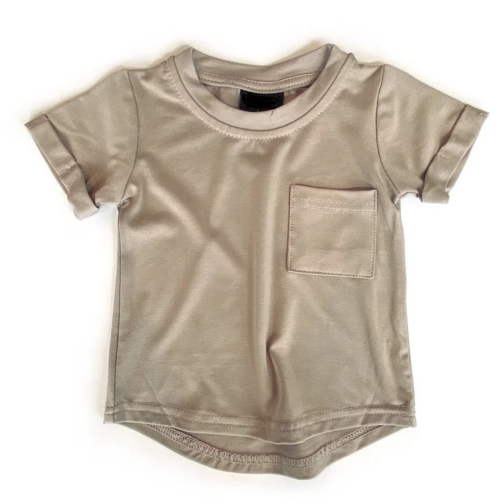 Classic Rolled Pocket T-Shirt Dusty Sand